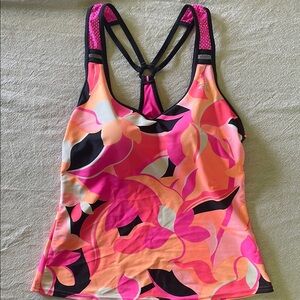 ZeroXposur Pink and Orange tankini Top size small 8